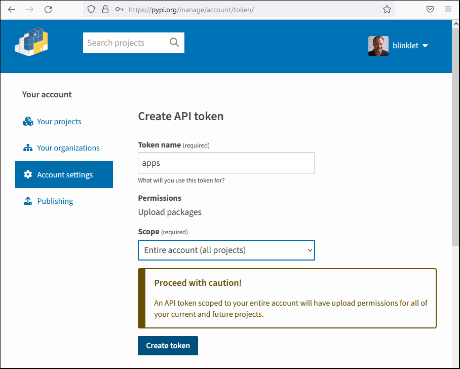 configure the token